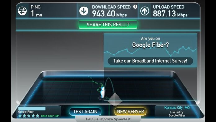 google fiber speed test