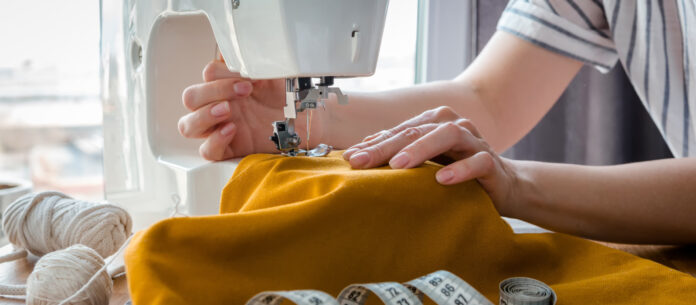 Sewing. Recycling Made by hand from home. sewing machine projec